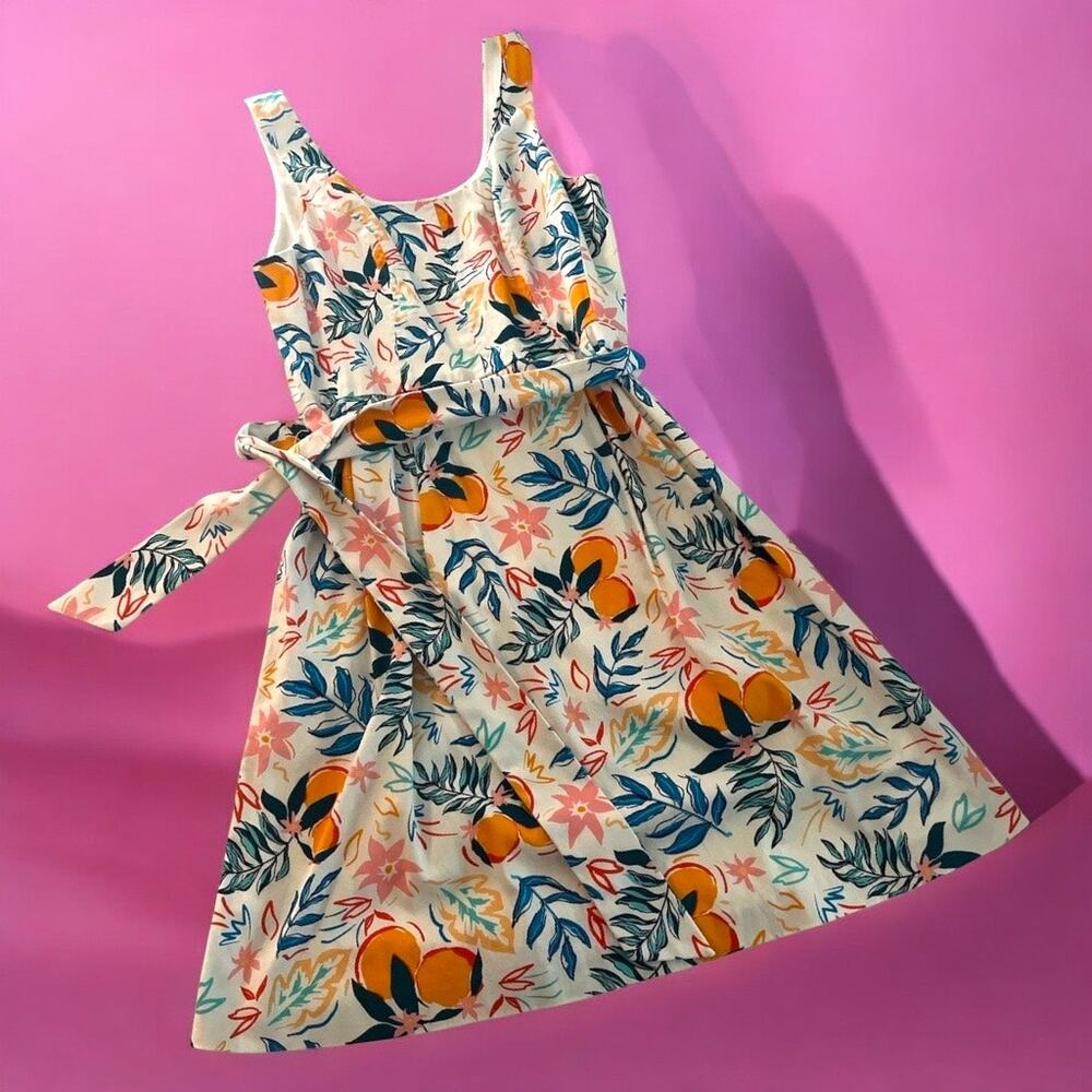 Anne Klein Sleeveless Spring Summer Mini Peach Dress Size 6 Medium Women‎ Bright